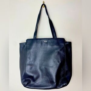 Tula England Nappa Black Leather Tote Purse